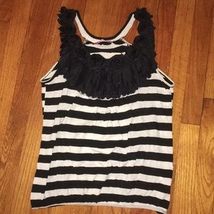 Black and White Striped Tank